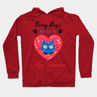 Sorry boys my cat is my valentine Hoodie